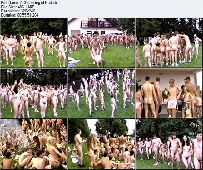 A gathering of nudists - Naked young nudists video [New Nudism]