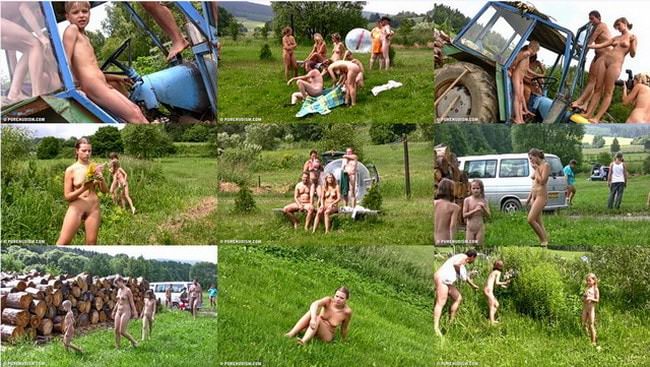 Grassy outdoor fitness - new family nudism video [Full HD] [New Nudism]