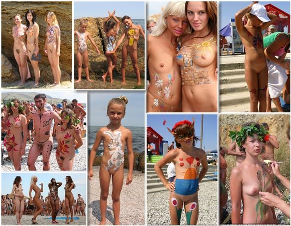 Body paints and colors - photos cute teen boys and girls nudists [New Nudism]